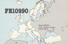 AI146 Carte QSL Radio Amateur Opérateur FE10990 de Daniel BEMER a METZ FRANCE