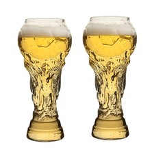 Verres à bière en forme de football - lot de 2 tasses de nouveauté pour les f...