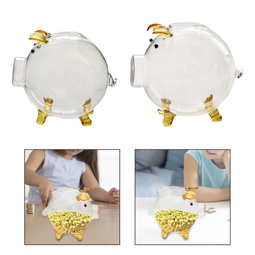 Tirelire cochon verre - cochon, en