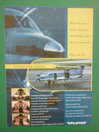 1999 pub avion pilatus 12 - 3/1999, pc-12