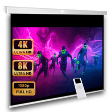 Avlux Écran motorisé projecteur home cinéma 180 x 138 cm 4:3 HDTV 3D 4K VP24