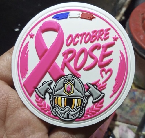 écusson octobre rose pompiers - Écusson,