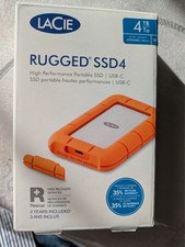LaCie Rugged SSD4 4To, 40Gbps USB-C, Orange, Data Rescue Service (STND4000400)