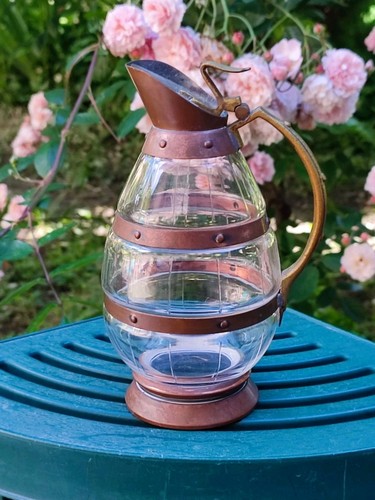 Ancien pichet tonneau verre - ancien,