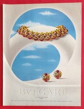 Publicité de presse: Bijoux Joaillerie BULGARI Paris  1989