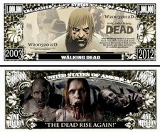 The WALKING DEAD BILLET MILLION DOLLAR US Série Zombie Mort Vivant TV bd Horreur