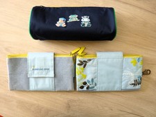 Lot trousses enfant fournitures scolaires crayons, feutre, dessin pochette TBE