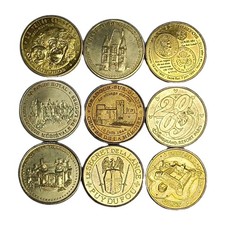 Lot De 9 Jetons Touristiques