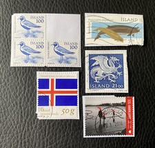 Lot de 7 timbres d’ Islande