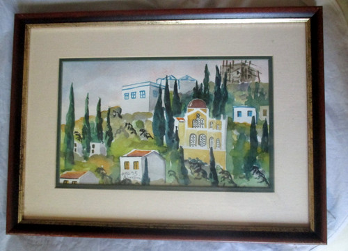 Aquarelle signée paysage