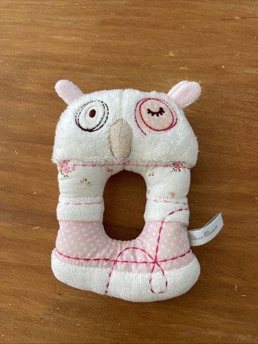 Doudou peluche hochet hibou - hochet,