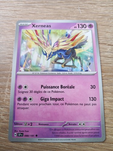 Carte pokémon xerneas - carte,