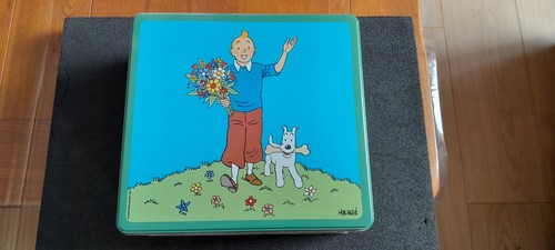 Boite tintin biscuit delacre - boite,