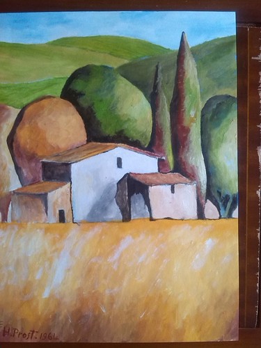 Ferme peinture l huile - la,