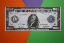rare 1000 dollars Etats-Unis 1918 one thousand dollars united states copie