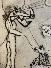 Gravure 1970 Antoine Agra