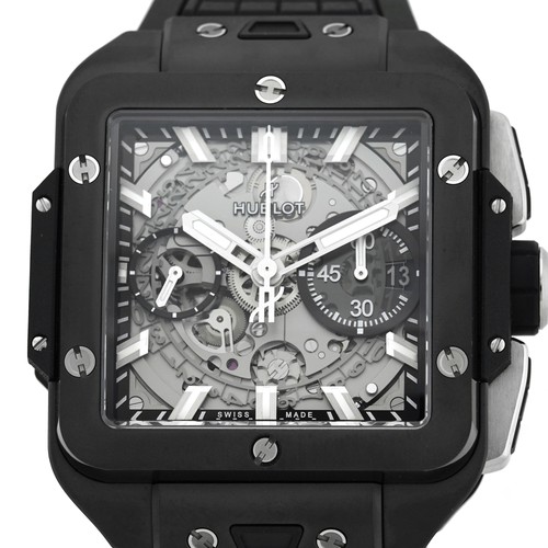 Hublot square bang unico - unico, black