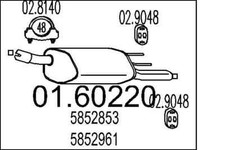 SILENCIEUX ARRIèRE OPEL CORSA