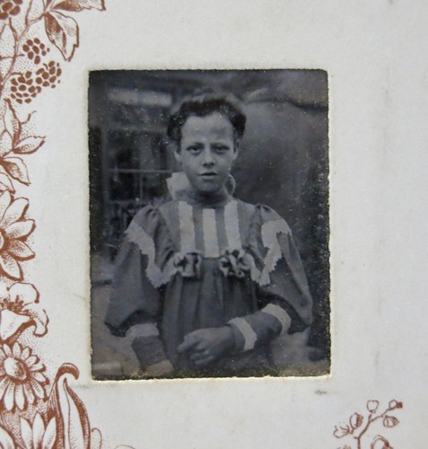 Carte avec ferrotype - avec,
