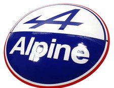 Plaque emaillée ALPINE 50 cm - NEUF - garantie 10 ans insigne emblème