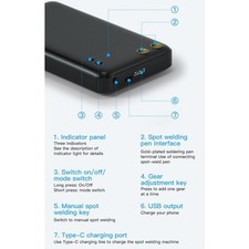 Soudeuse spot conviviale avec boutons de fonction et fonction de r��glage de ret