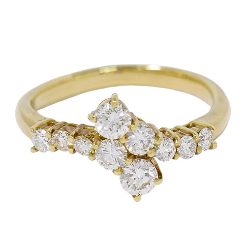 Bague diamant or - diamant, 0,73
