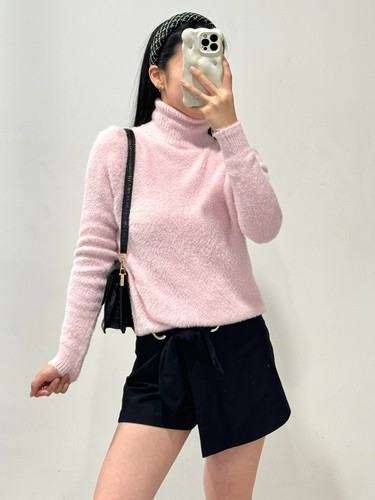 Pull duveteux col - , roulé