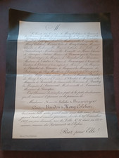 1887 Faire-part décès COMTESSE BAUDON de MONY COLCHEN née de  BEAUVERGER PARIS 