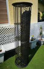 Vintage Magnifique Cave à Vin tout en Fer Forgé 4 Plateaux / 2 Portes Fer Tressé