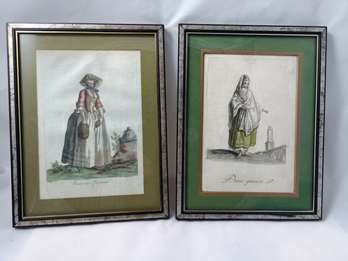 Paire gravures 1787 - paire, de
