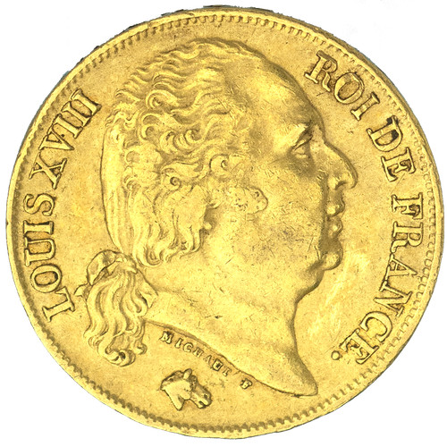 Louis xviii francs 1818 - louis,