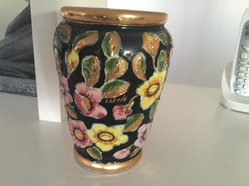 Vase signé carvin - vase, l=10