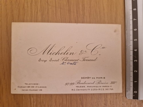 Carte visite ancienne - carte, de