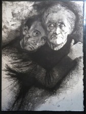 Michel CIRY (1919-2018) GRANDE EAU FORTE GENITRIX MAURIAC EXPRESSIONNISME 1966 j