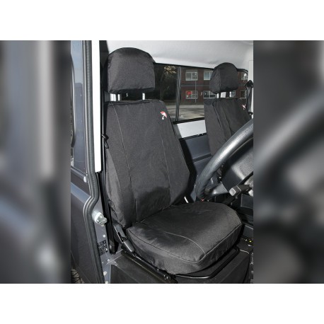 Housses siege avant noires - housses,