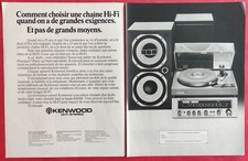Publicité de presse: Chaine la HIFI Stéréo KENWOOD & Rasoirs Jetables  GILLETTE