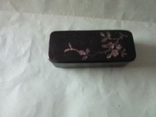 BOITE TABATIERE CARTON BOUILLI FIN XIX ieme INCRUSTATIONS NACRE