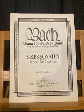 Johann Christoph Friedrich Bach Sonate flûte et piano n°4 partition Zimmermann