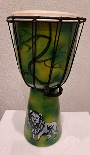 African djembe hand painted - hand,