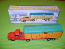 DINKY TOYS 896 TRACTEUR WILLEME SEMI REMORQUE BACHEE JANTES CONCAVES EN BOITE