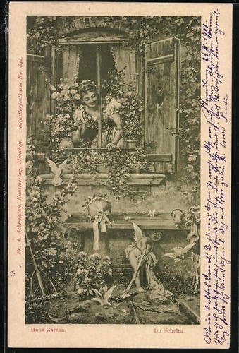 Carte postale artiste - carte, hans