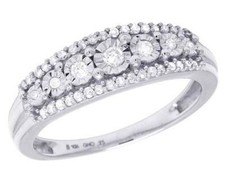 Ladies 10K White Gold Genuine