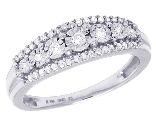 Ladies 10k white gold genuine - ladies,
