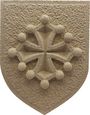 Blason mural croix occitane - blason,