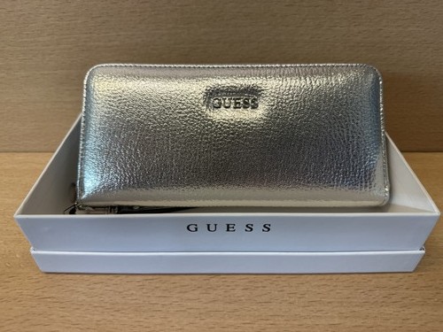 Portefeuille guess argenté - guess,
