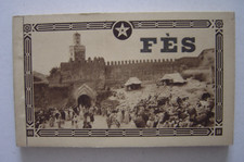 Lot de 20 cartes postales anciennes de Fès FEZ Carnet de CPA Maroc