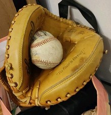 Gant de BASE BALL  Hardball Glove Catcher Cuir RAWLINGS. Brocante New-Yorkaise