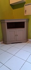Meuble d'angle en très bon état, en bois peint