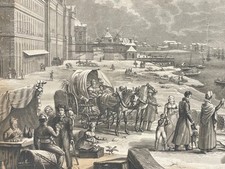 Grande estampe signée XIXème