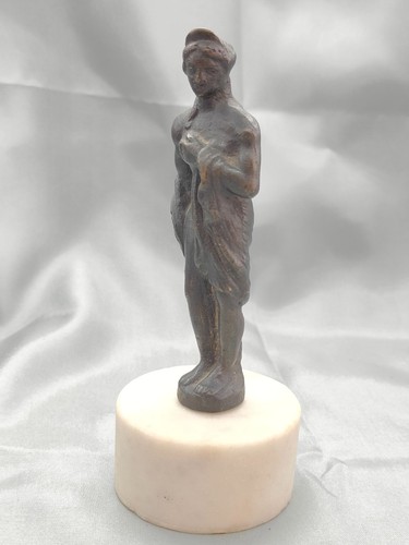 Statuette bronze brun socle - statuette,